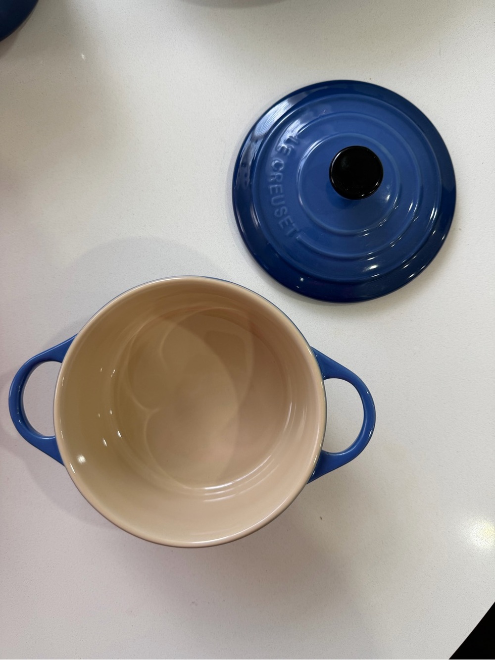 Le Creuset Cobalt Blue 14cm Round Cocoette Ceramic